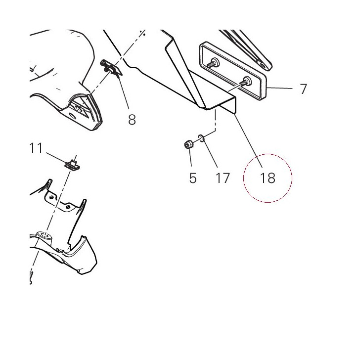 Bracket, rear reflector 8271F233AA