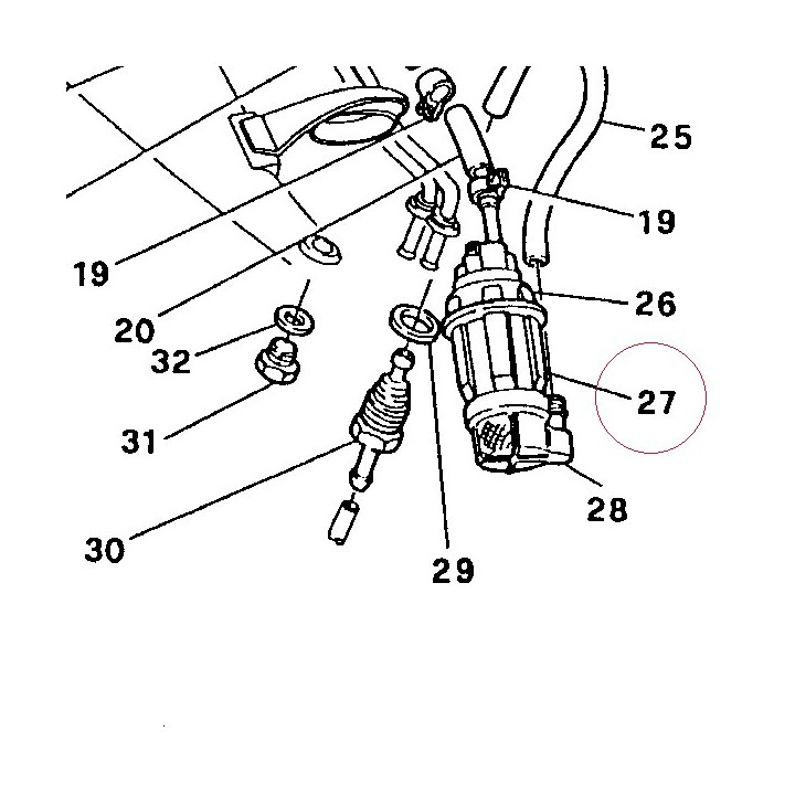 Fuel pump holder 82910771A