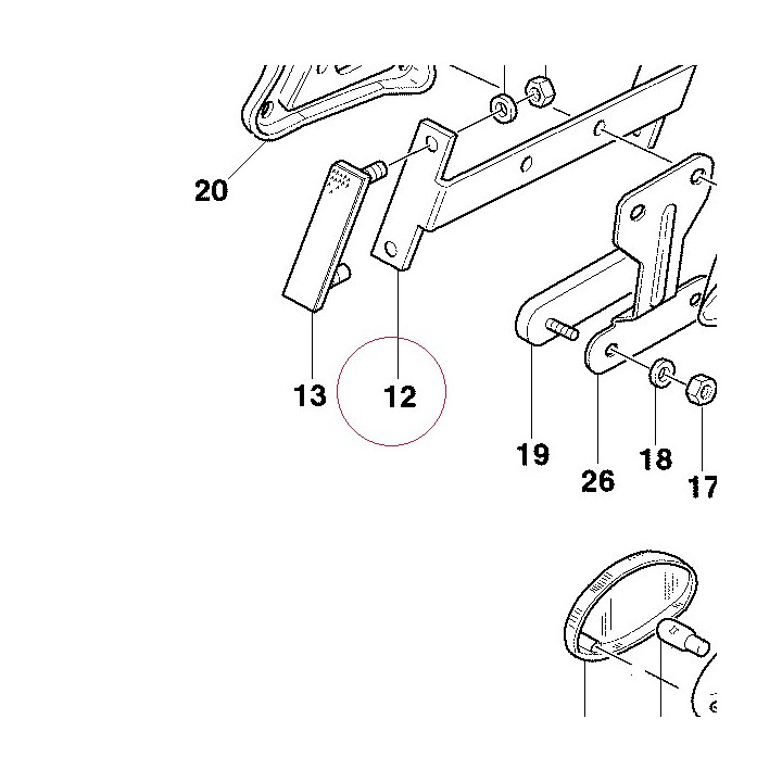 Bracket reflex reflector 82911361A