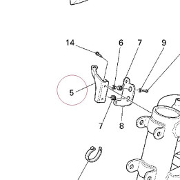 Bracket eng mounting right 82911691AB