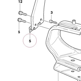 Right driving mirror holder 82911741AB