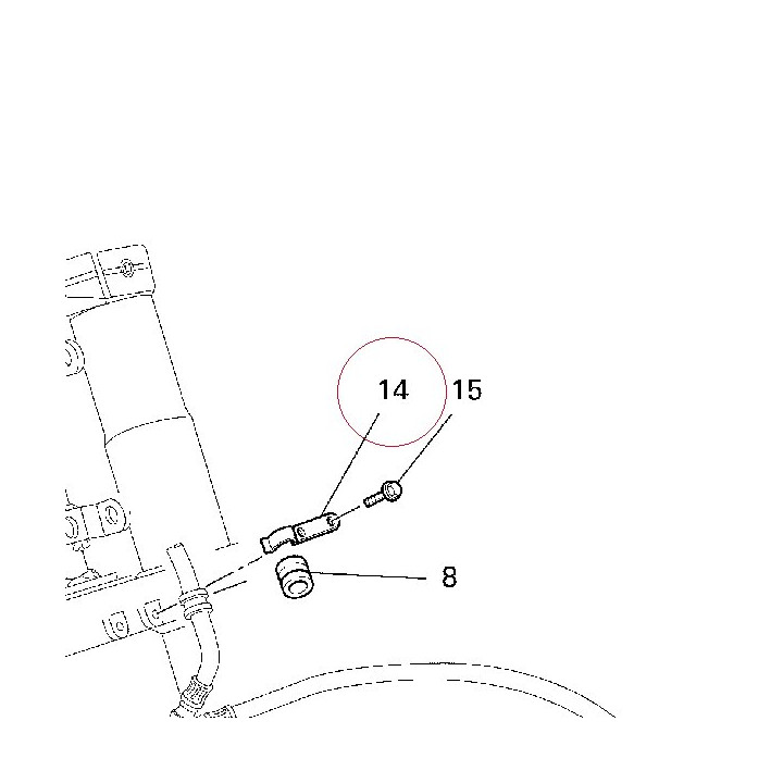 Bracket, brake hose 82912082A