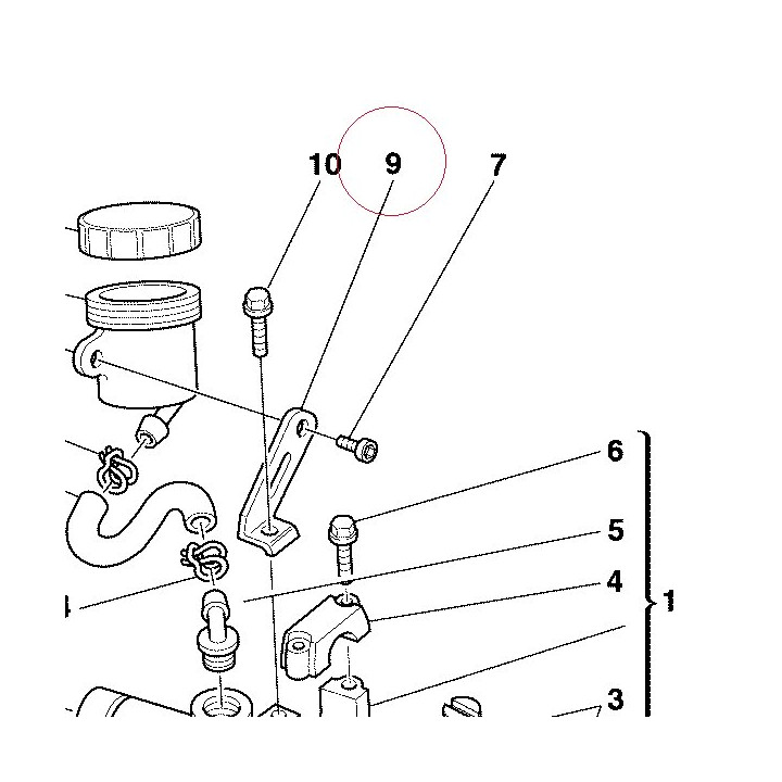 Bracket, reservoir tank 82912281B
