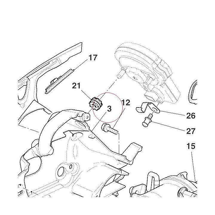 Bracket, headlight right 82913691B