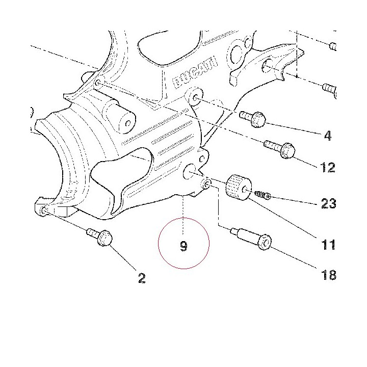 Left headlight support. (magnesium) 82913703B