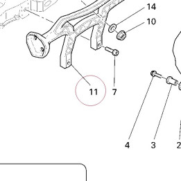 Bracket, movable healdight fairing 82914681A