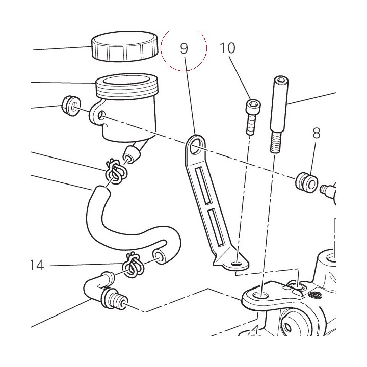 Bracket, brake fluid tank 82919451A