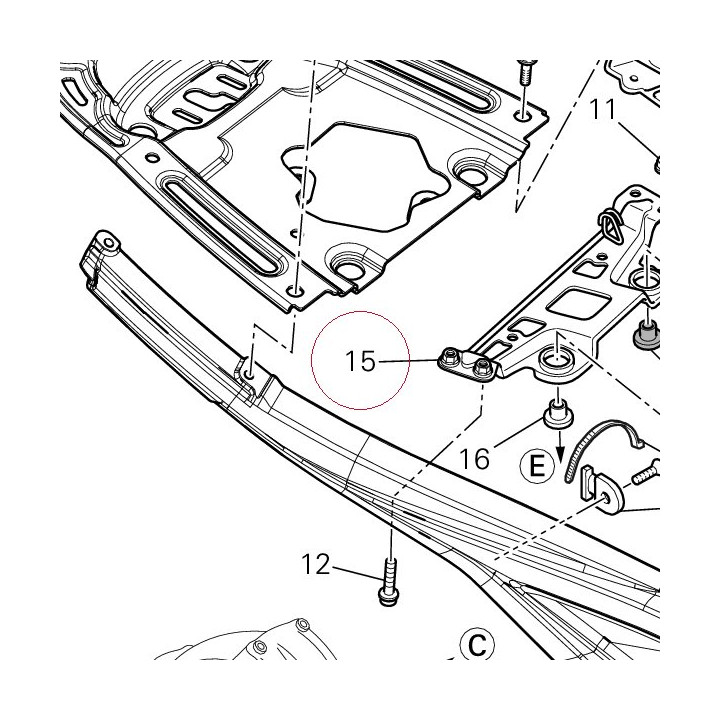 Bracket, fuel tank rear 82919691B