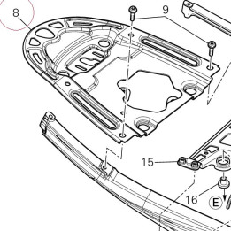 Plate, rear frame 82919731D