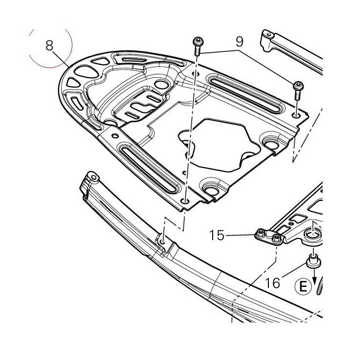 Plate, rear frame 82919731D