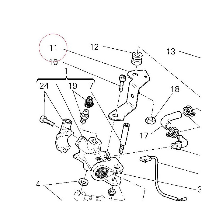 Bracket, brake fluid tank 82919771A