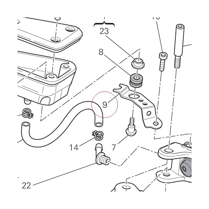 Bracket, brake fluid tank 82919781A