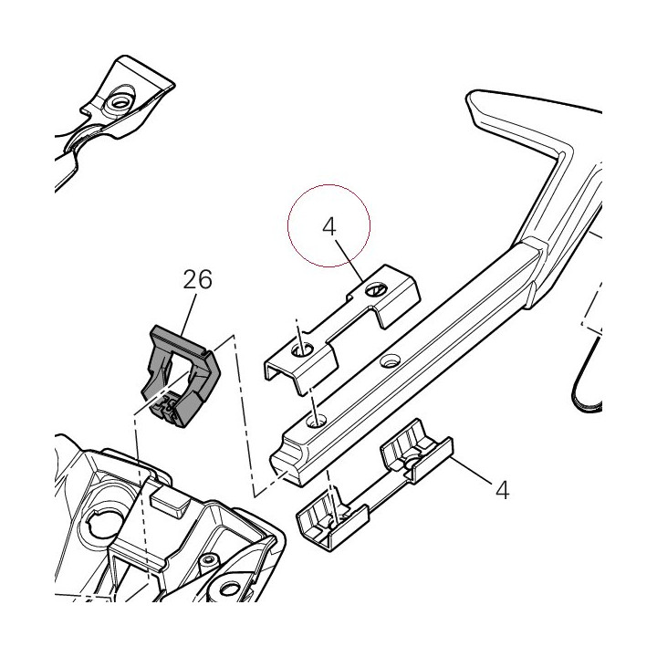 Guide handle, pillion rider 8291A061A