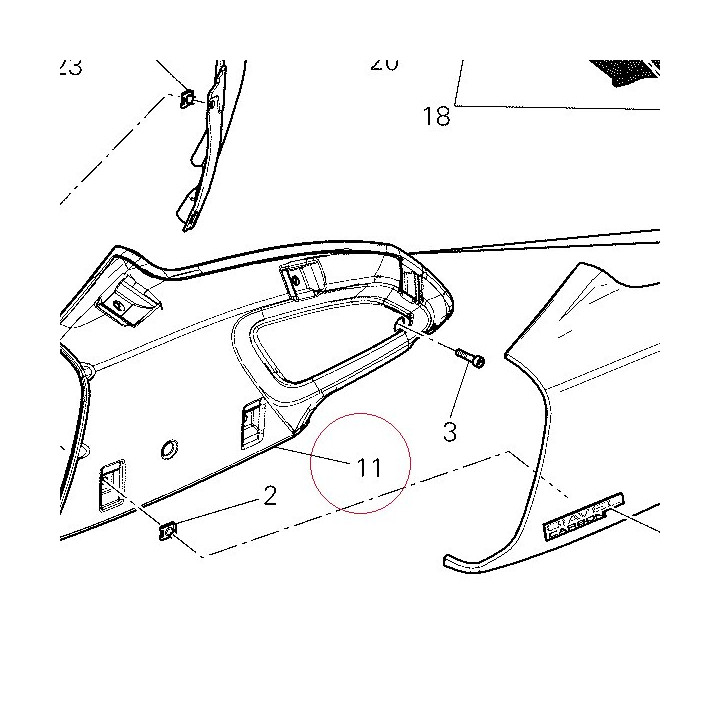 Left holder 8291A091B