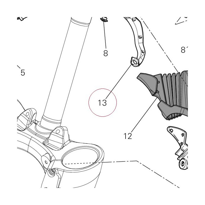Bracket, splash guard right 8291A261A