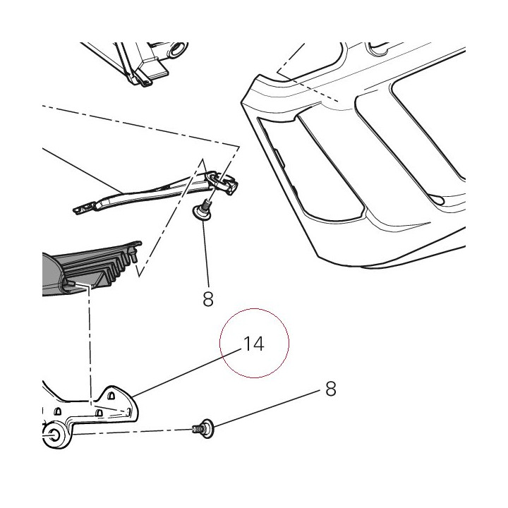 Bracket, splash guard front 8291A281A