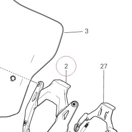 Stay, windshield 8291A812A
