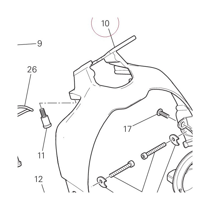 Bracket, headlight & dashboard 8291B661BB