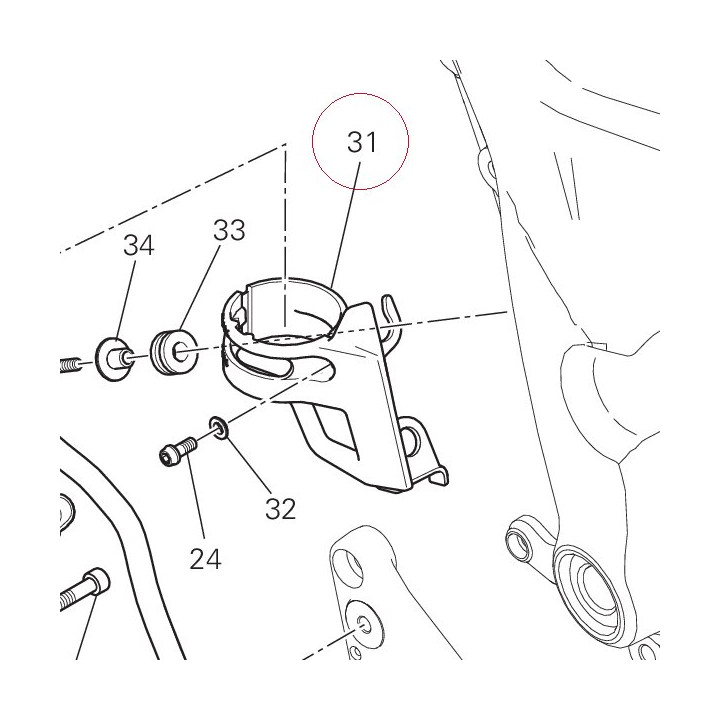 Bracket, fuel tank rear 8291D391A