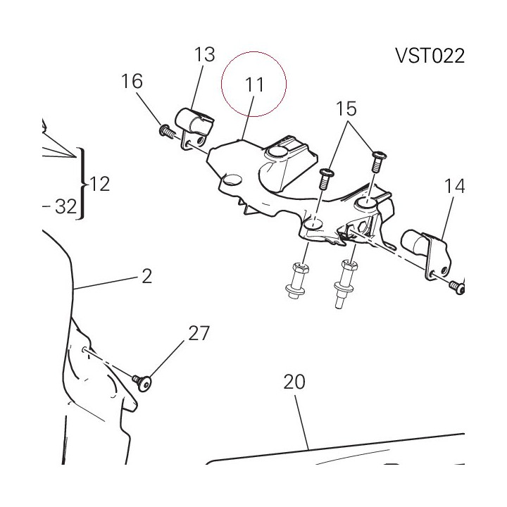 Bracket, fuel tank rear 8291D823A
