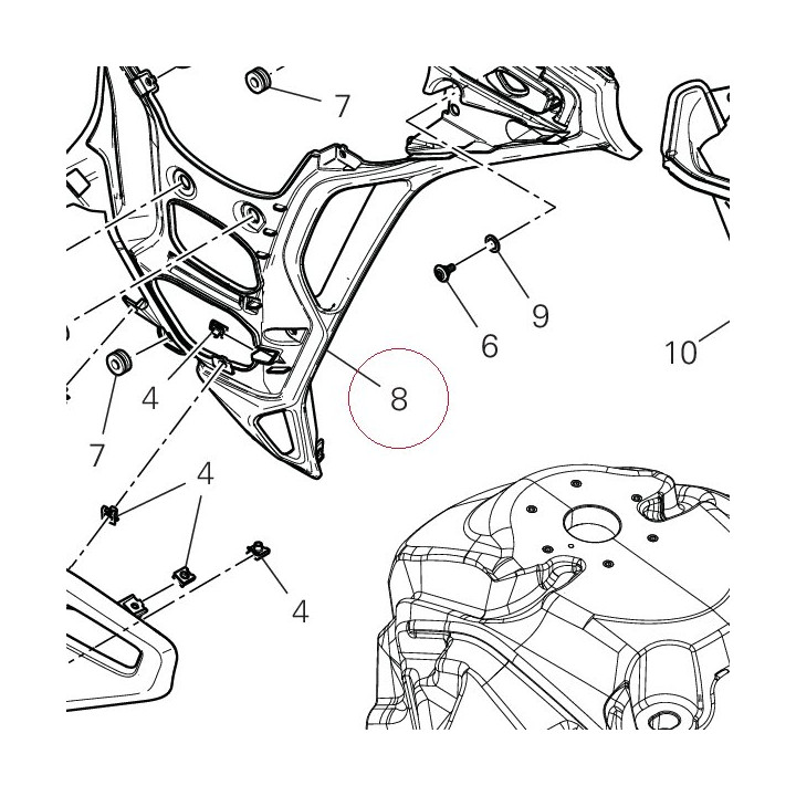 Bracket, fairing 8291T651A