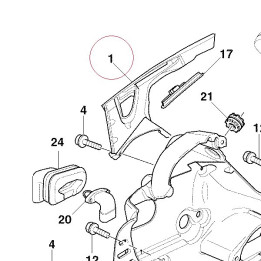 Right driving mirror holder 82923841AC