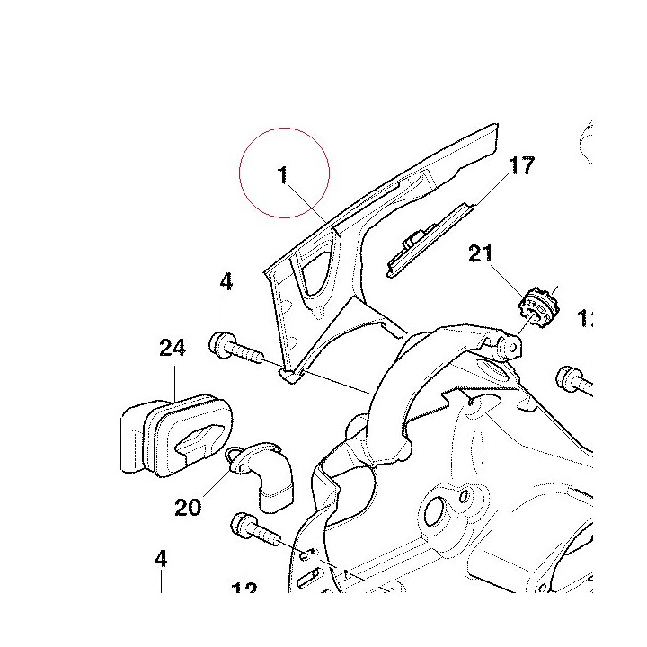 Right driving mirror holder 82923841AC