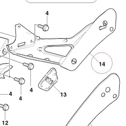 Left driving mirror holder 82923851AC