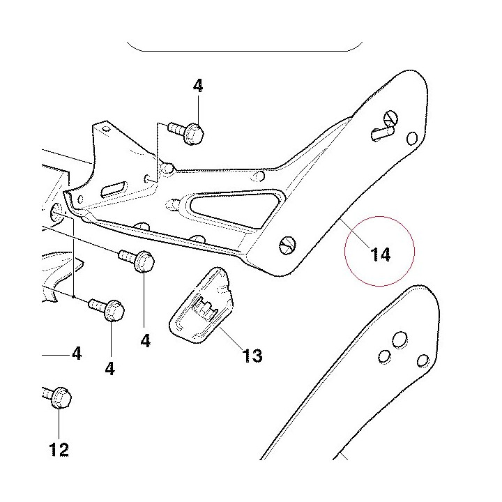 Left driving mirror holder 82923851AC