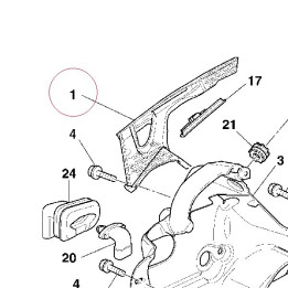 Right driving mirror holder 82924791A