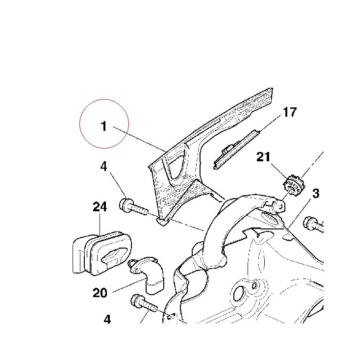 Right driving mirror holder 82924791A