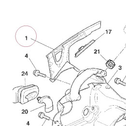 Right driving mirror holder 82926041A