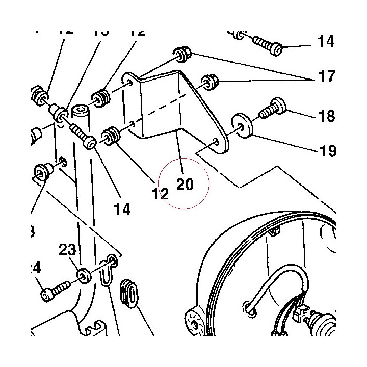 Headlight bracket, left 83010951A