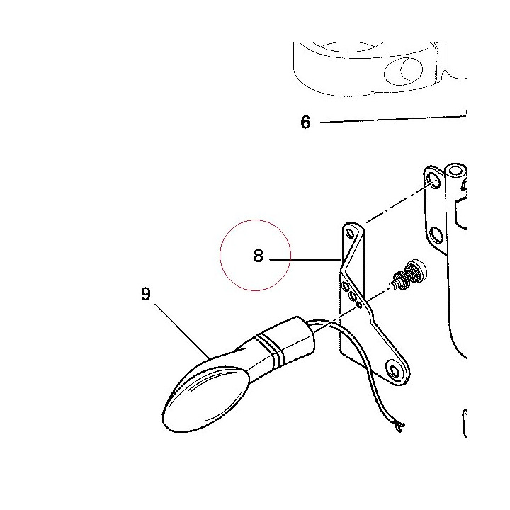 Holder, flasher light right 83011941A