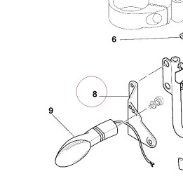 Holder, flasher light right 83011942A