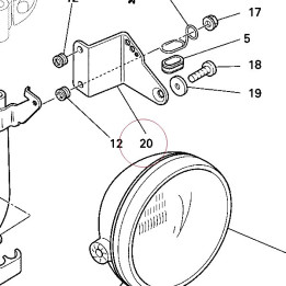 Bracket, left flasher light 83011951AB