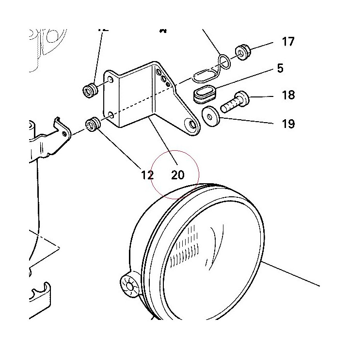 Bracket, left flasher light 83011951AB