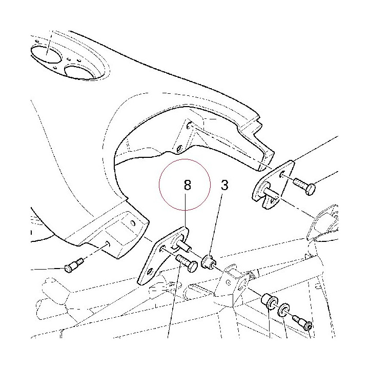 Bracket fuel tank left 83012801A