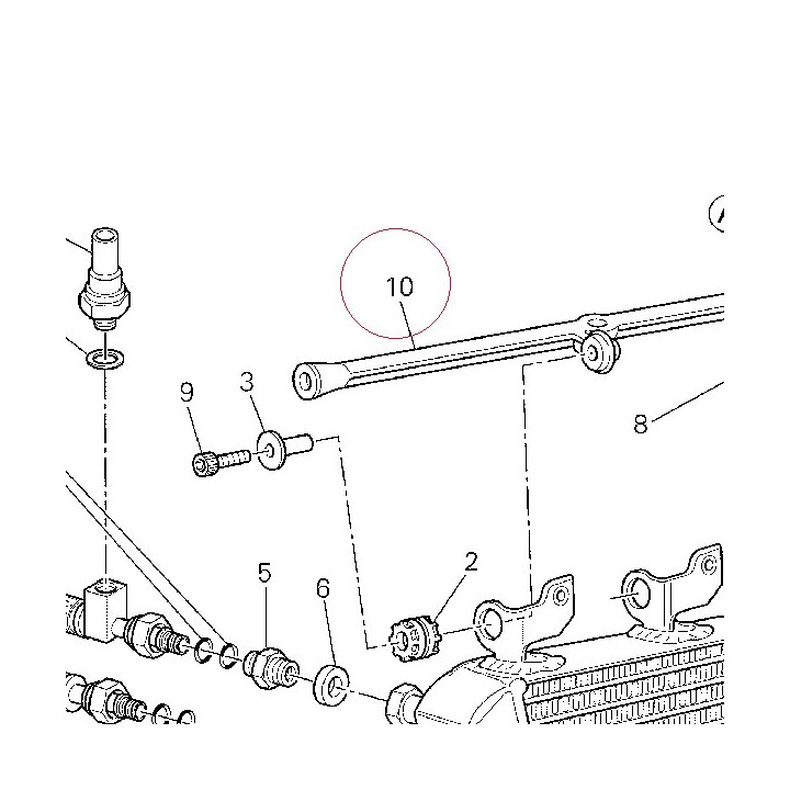 Stay, oil cooler 83014091A