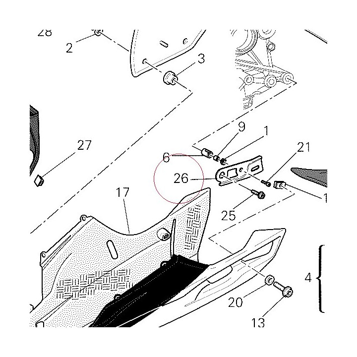 Bracket, under left 83014232A