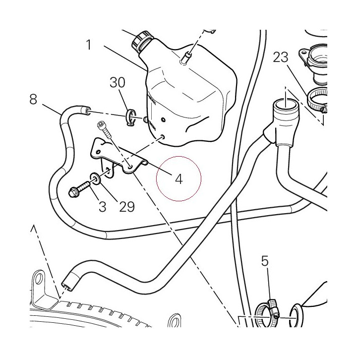 Bracket, water tank 83014411A