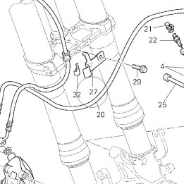 Bracket, brake hose 83014621A