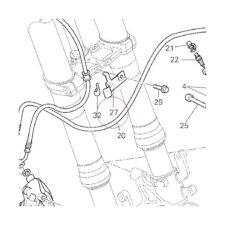 Bracket, brake hose 83014621A