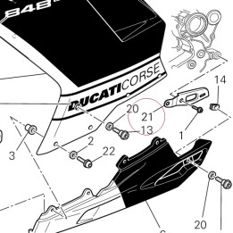Bracket, cowling left 83014681A