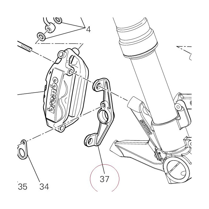 Bracket, sensor speed 83014771A