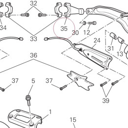 Right driving mirror holder 83015191A