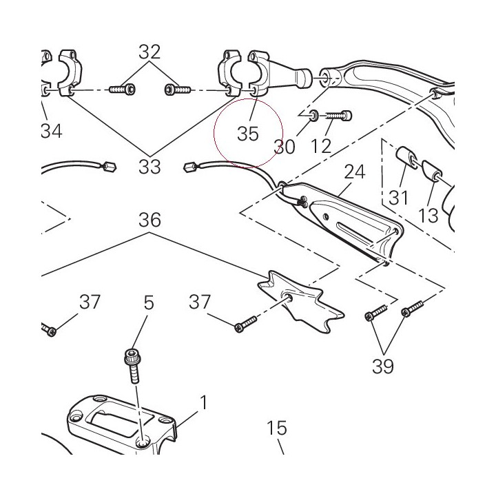Right driving mirror holder 83015191A