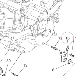 Bracket rear left 83015251A