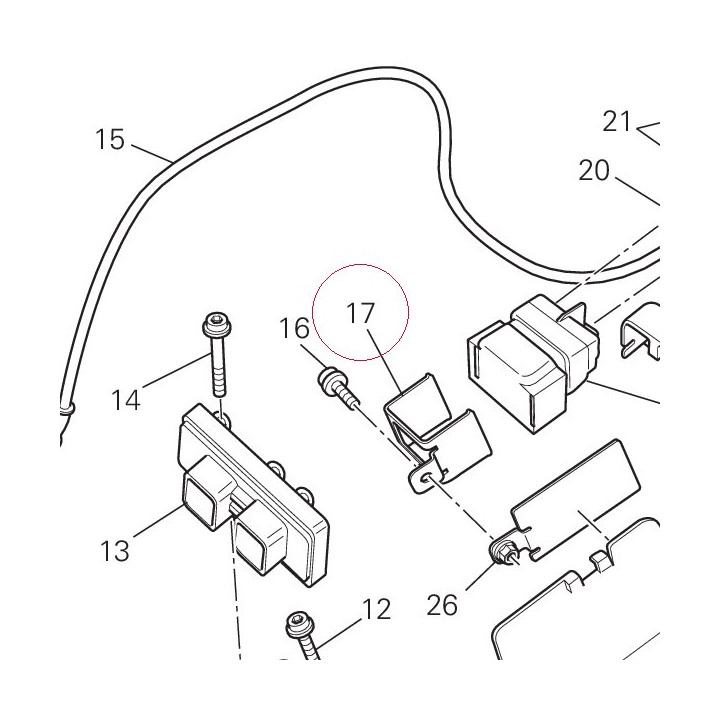 Bracket, starter relay 83015491A