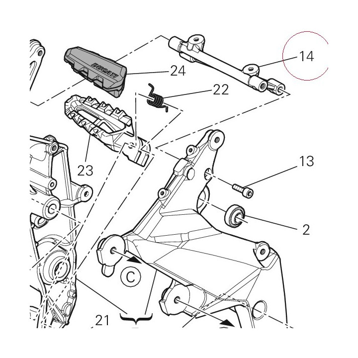 Bracket, rear 83015571A